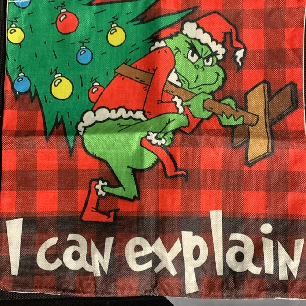 The Grinch Christmas Burlap Pillow Covers 4pack